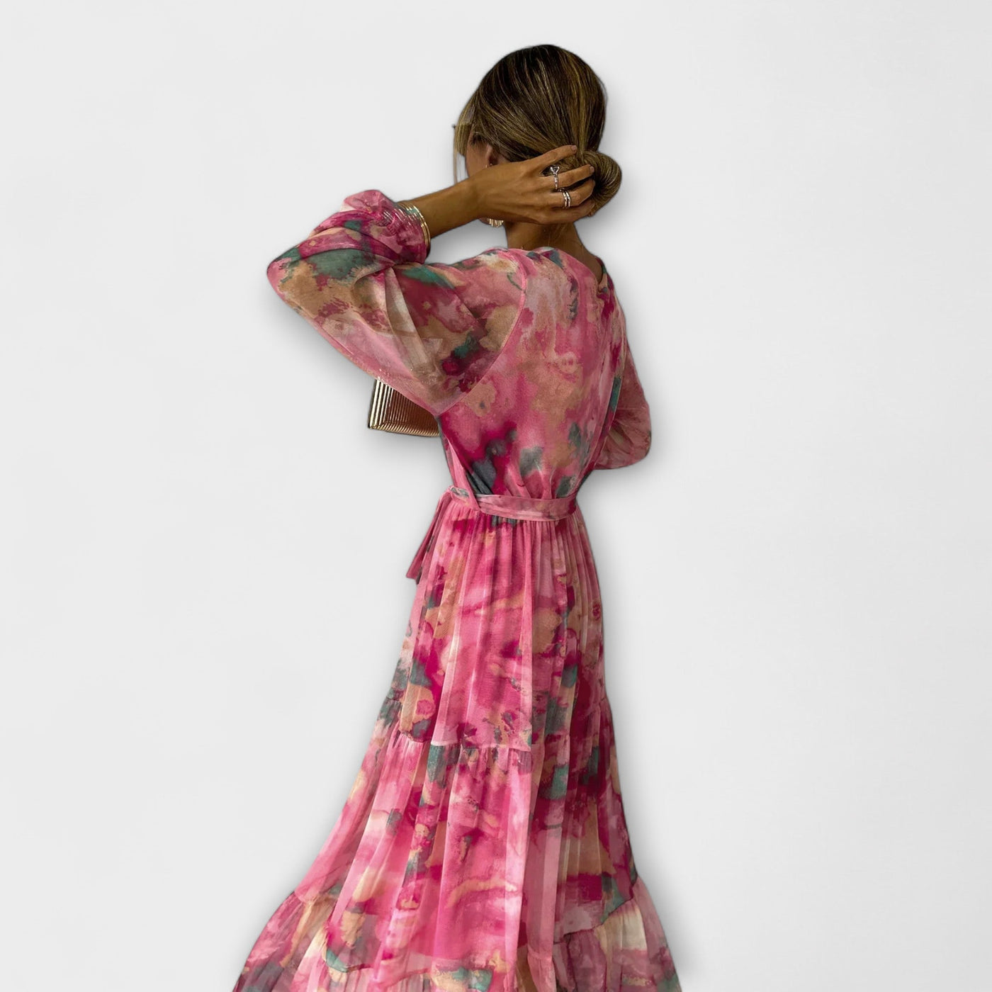 Claudia – Vestido envolvente con estampado de flores