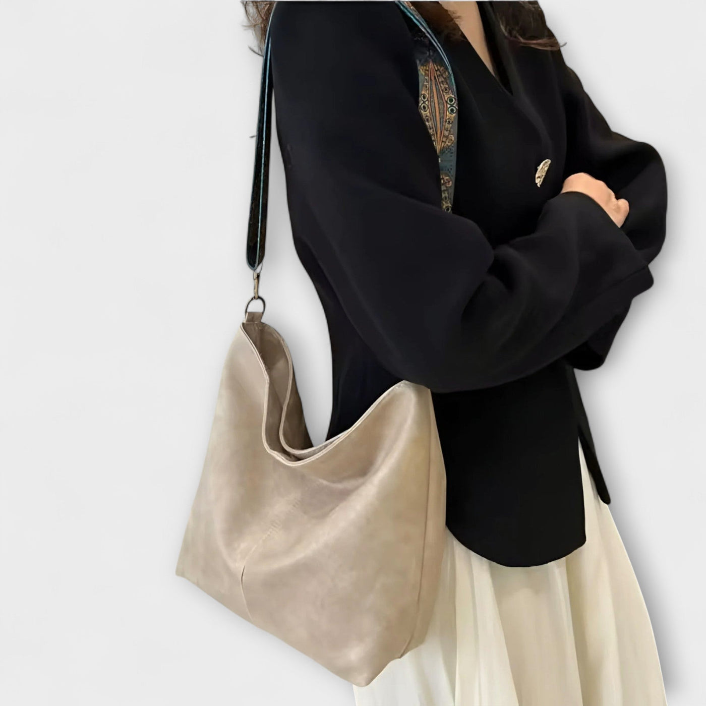 Alina – Bolso de hombro de cuero vintage