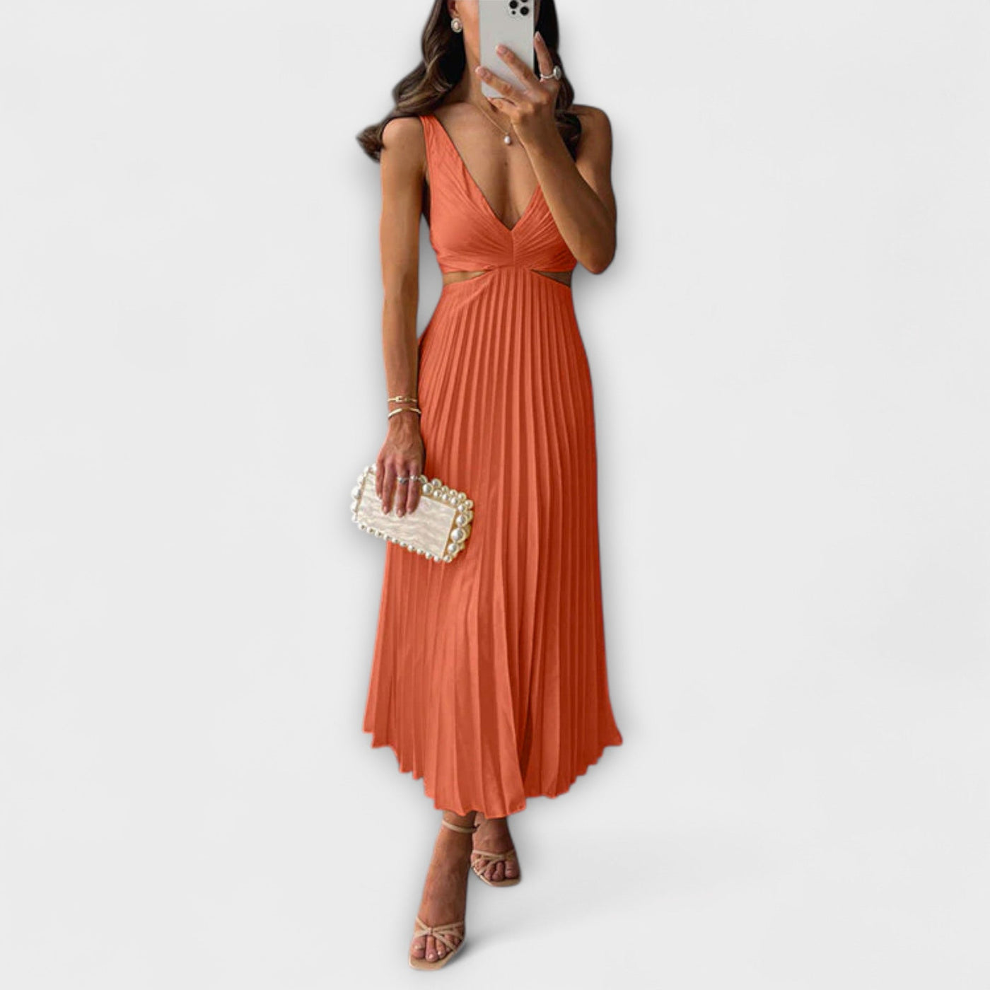 Lara – Elegante vestido de noche plisado