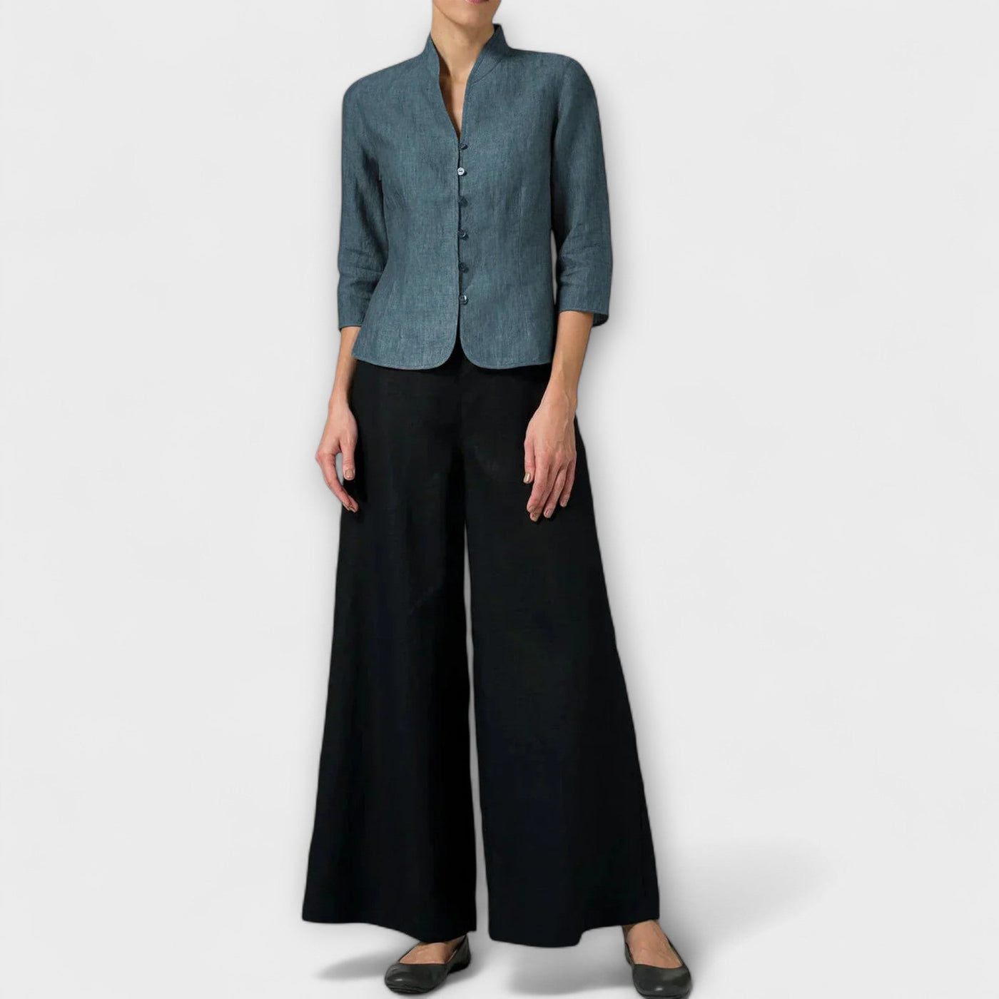 Ambra – Blusa de mujer con cuello alto