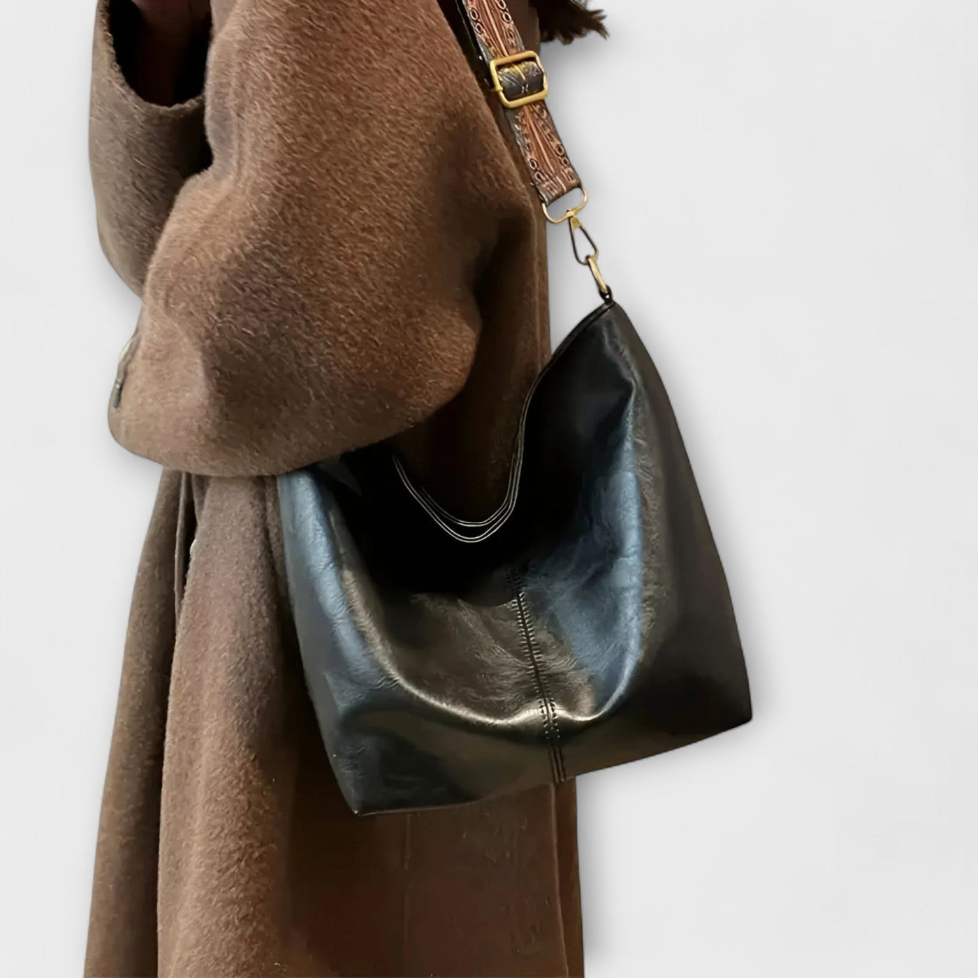 Alina – Bolso de hombro de cuero vintage