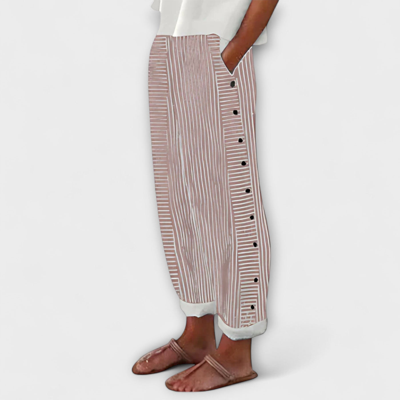Michela – Pantalones de verano a rayas