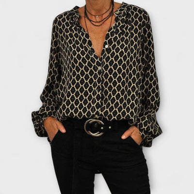 Imma – Blusa moderna con escote en V