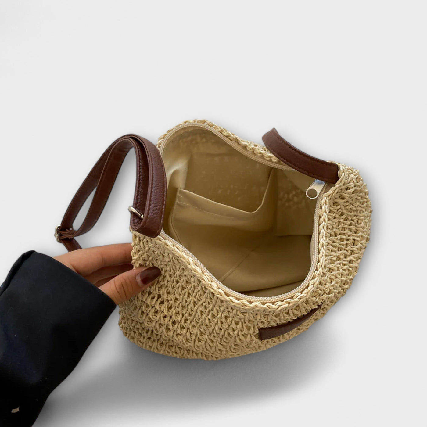 Elisa – Bolso de paja tipo bandolera