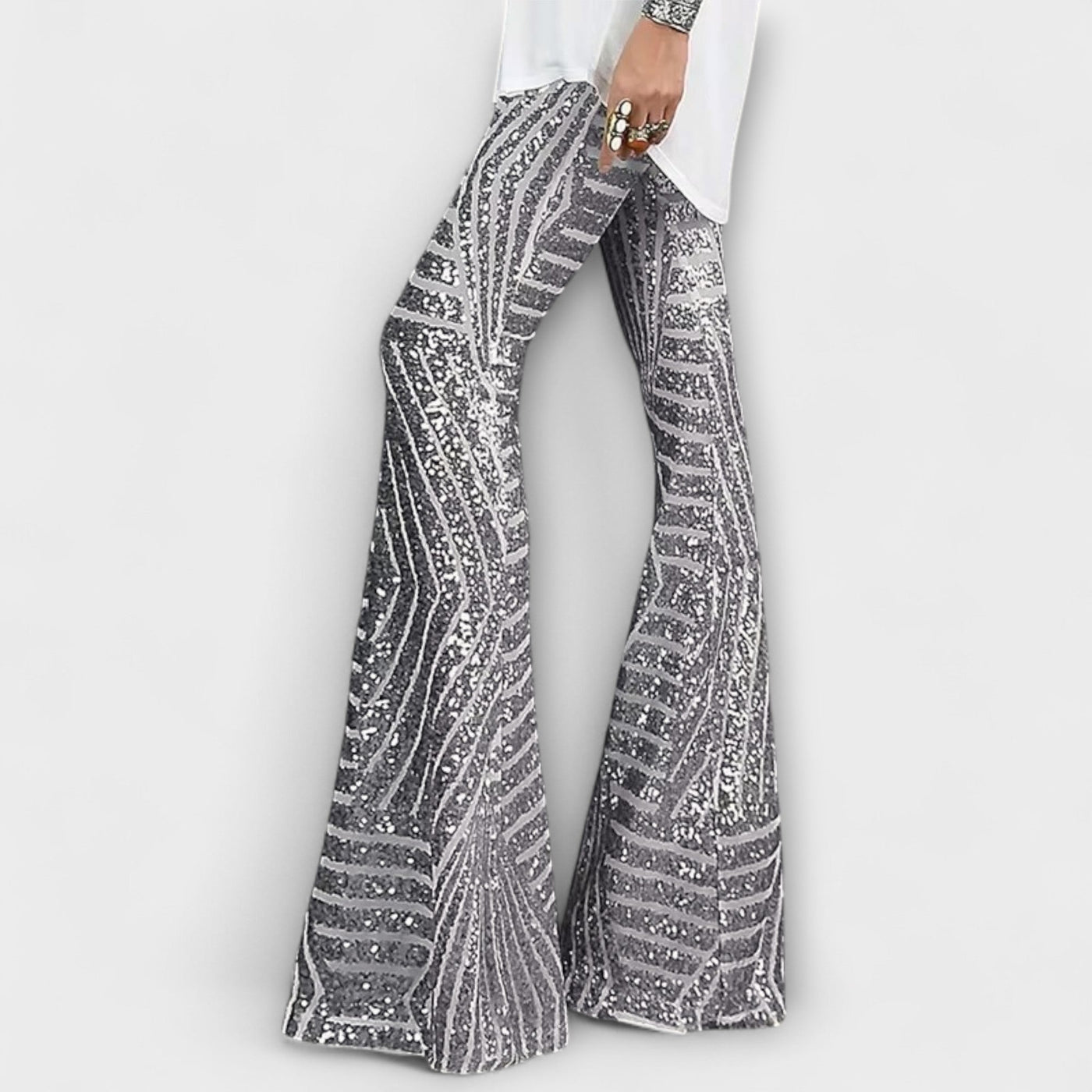 Giulia – Pantalones brillantes para dama
