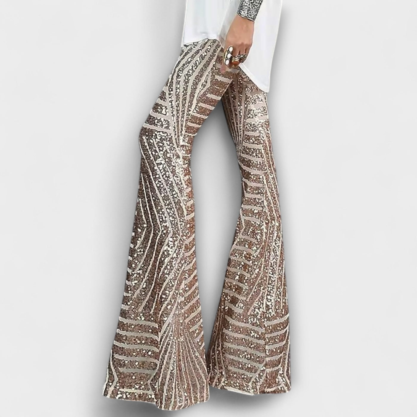 Giulia – Pantalones brillantes para dama