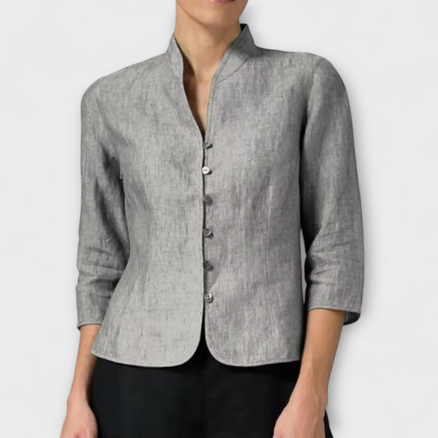 Ambra – Blusa de mujer con cuello alto