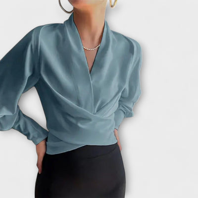 Camilla – Blusa de mujer con mangas abullonadas