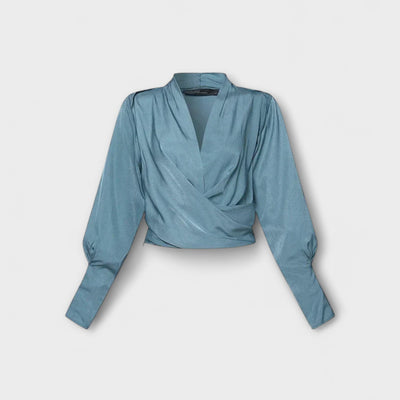 Camilla – Blusa de mujer con mangas abullonadas