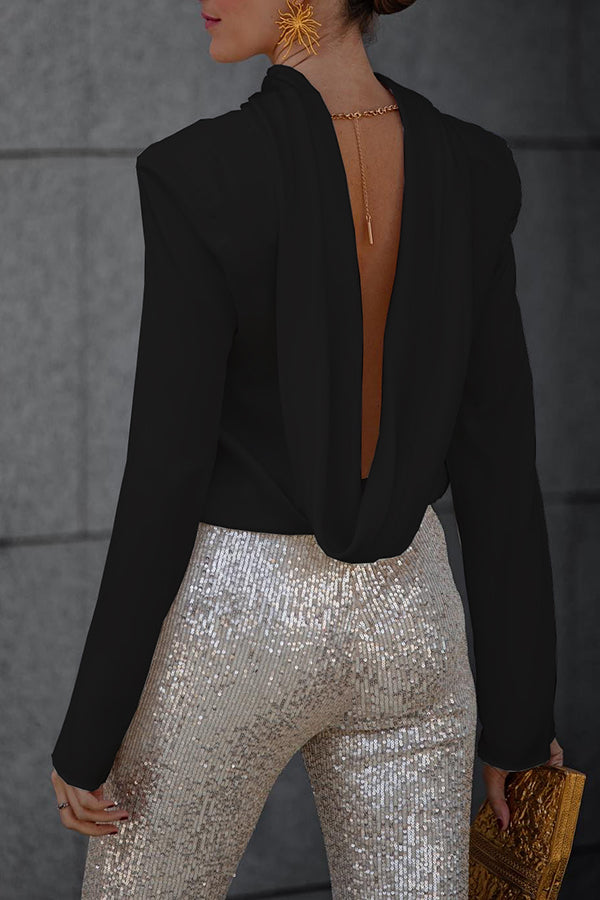 Blusa Elea | Satén & Cadena Elegante