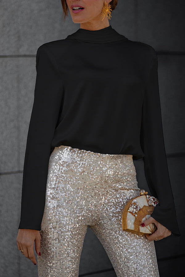 Blusa Elea | Satén & Cadena Elegante