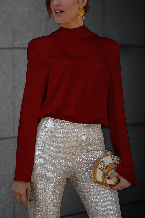 Blusa Elea | Satén & Cadena Elegante