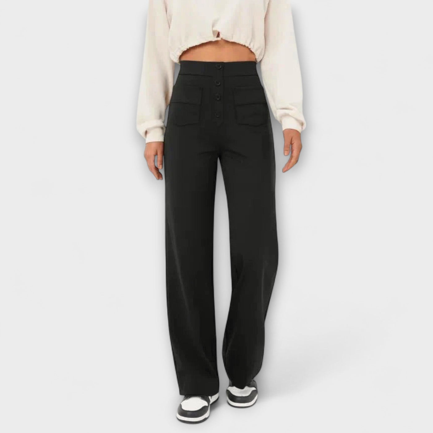 Alice – Pantalones de Ocio de Cintura Alta Elásticos