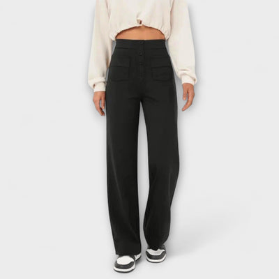 Alice – Pantalones de Ocio de Cintura Alta Elásticos