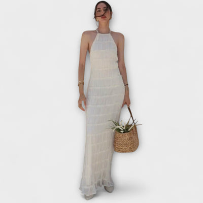 Edmea – Elegante vestido maxi con tirantes