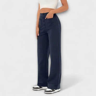 Alice – Pantalones de Ocio de Cintura Alta Elásticos