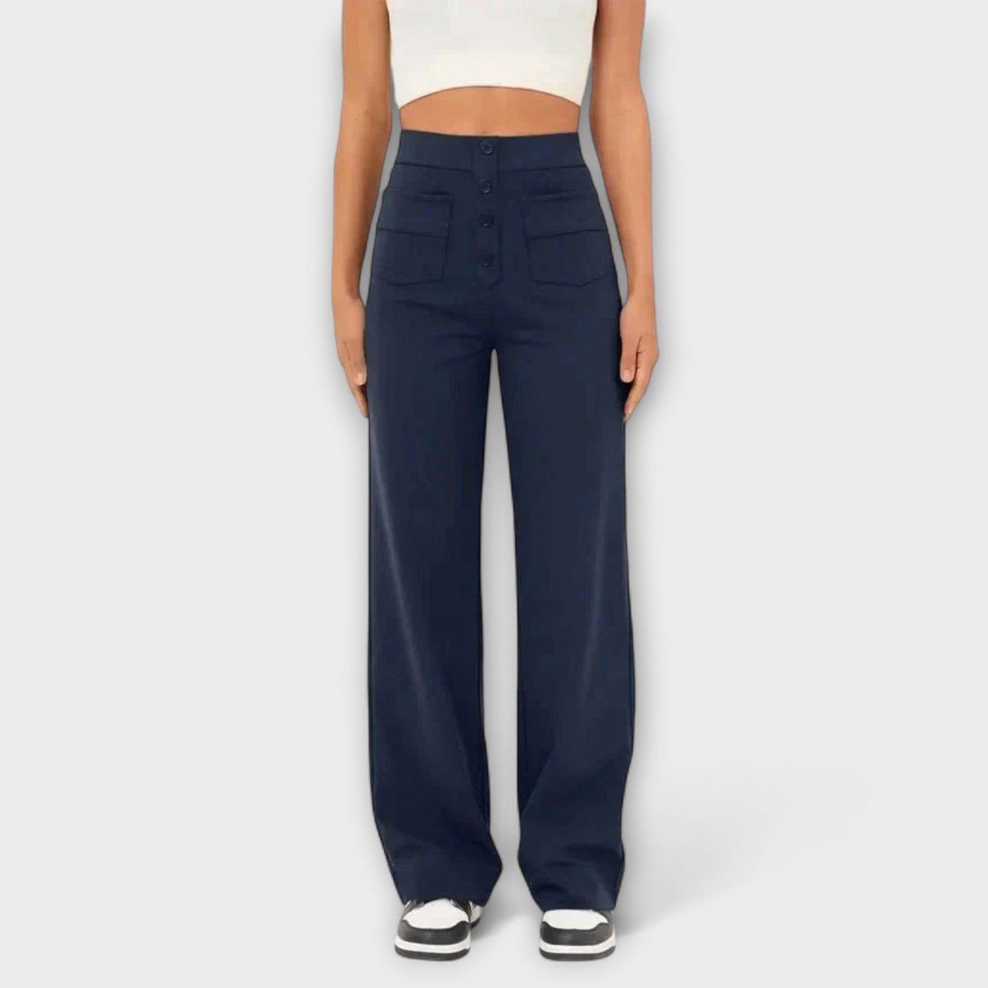 Alice – Pantalones de Ocio de Cintura Alta Elásticos