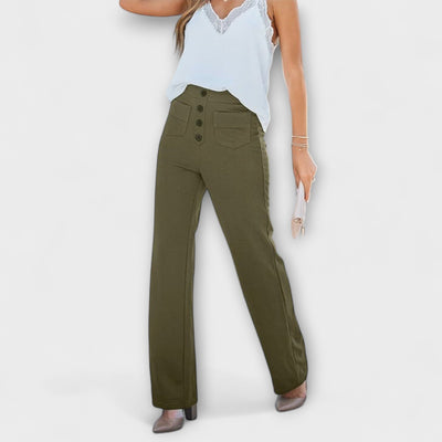 Alice – Pantalones de Ocio de Cintura Alta Elásticos