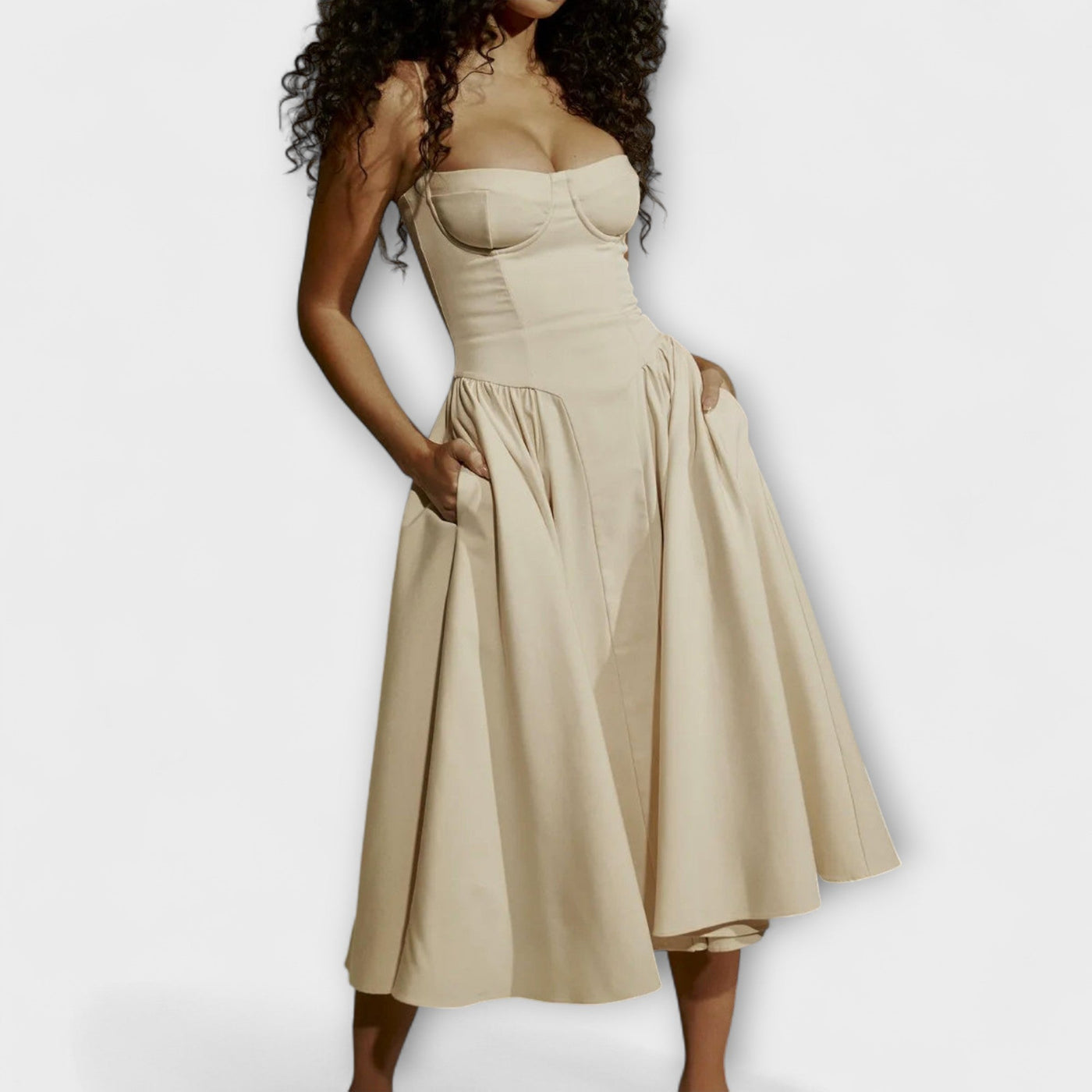 Gemma – Vestido de Corsé Sin Mangas