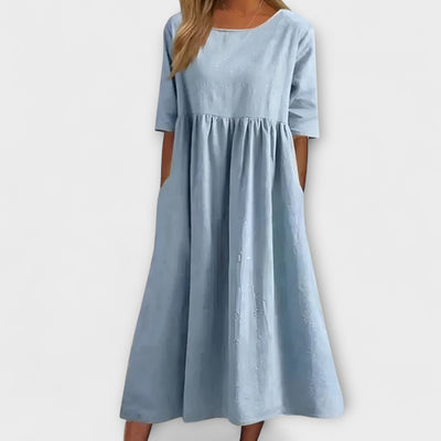 Aria – Vestido de algodón con corte holgado