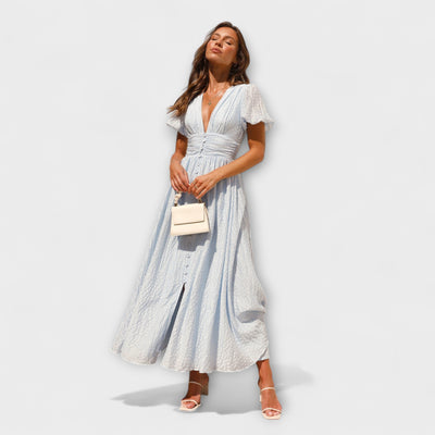 Enrica – Maxivestido con escote en V