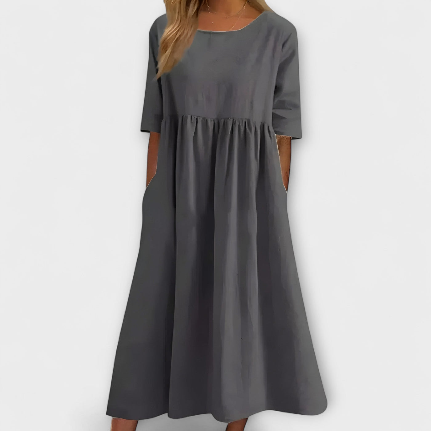 Aria – Vestido de algodón con corte holgado