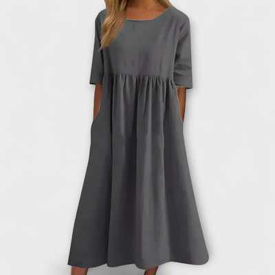 Aria – Vestido de algodón con corte holgado