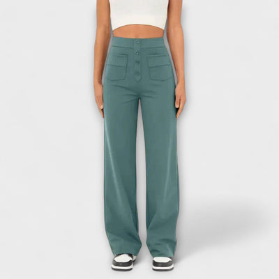 Alice – Pantalones de Ocio de Cintura Alta Elásticos