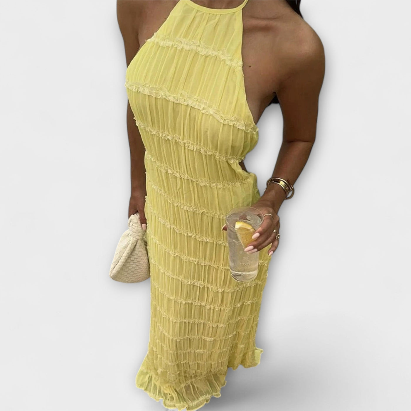 Edmea – Elegante vestido maxi con tirantes