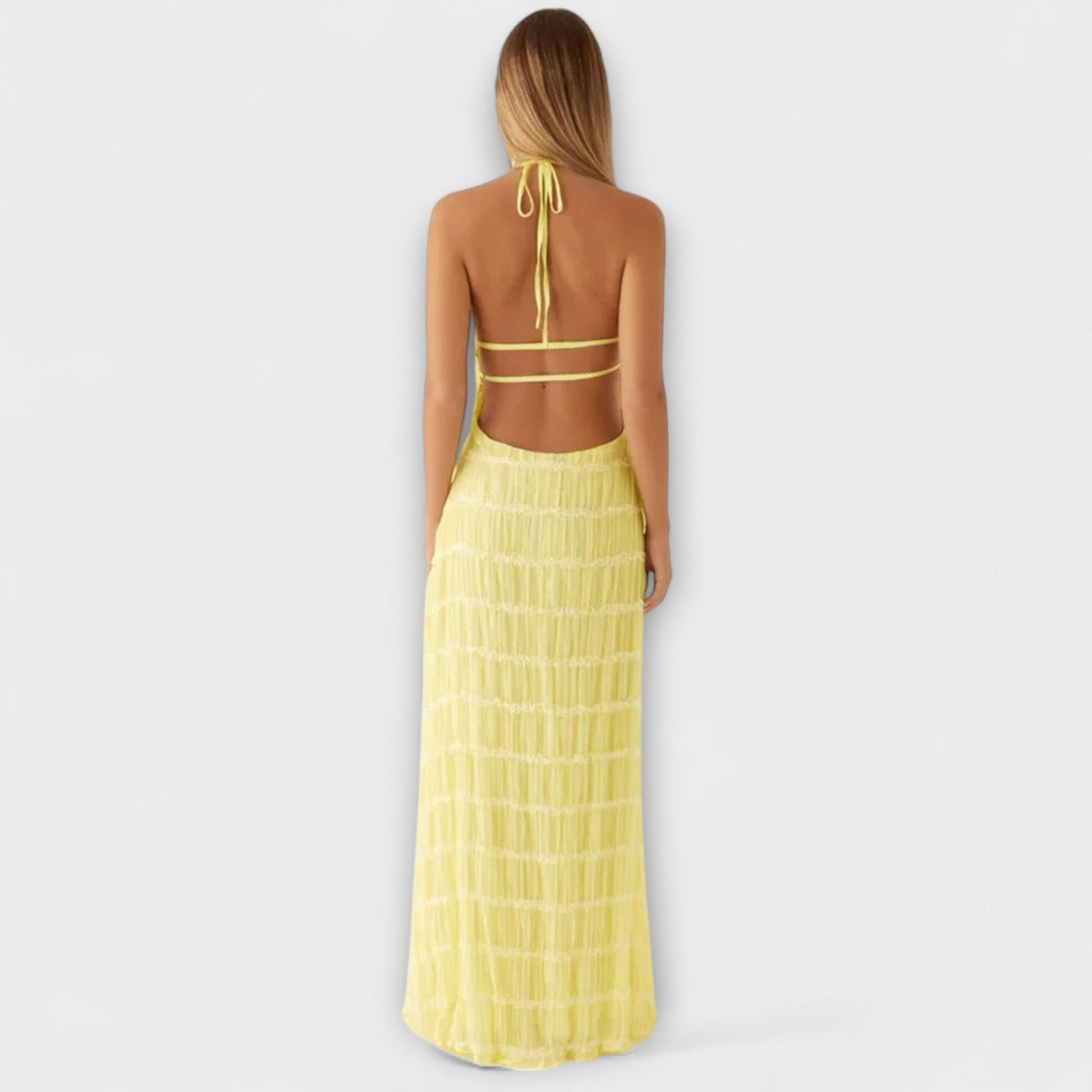 Edmea – Elegante vestido maxi con tirantes