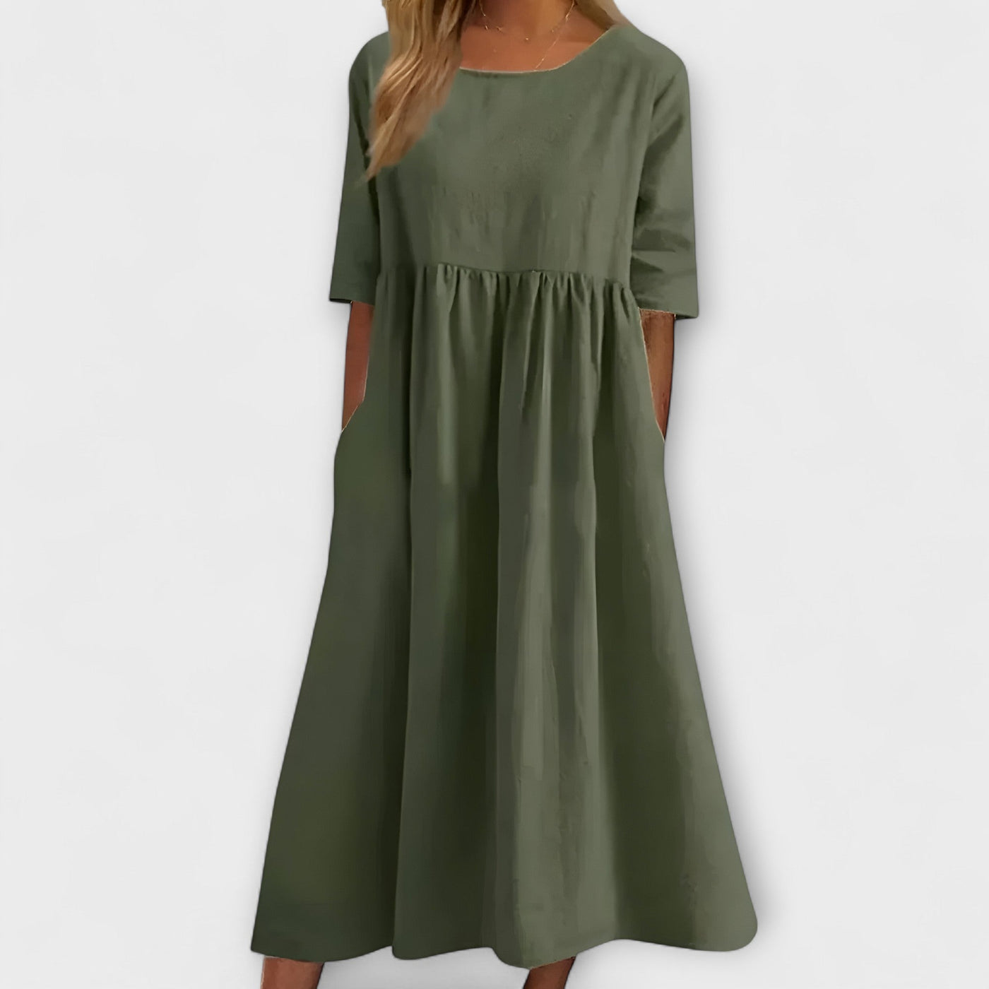 Aria – Vestido de algodón con corte holgado