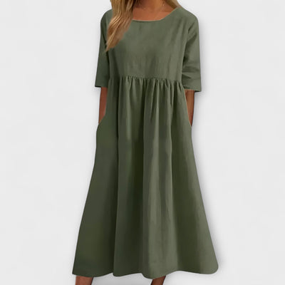 Aria – Vestido de algodón con corte holgado