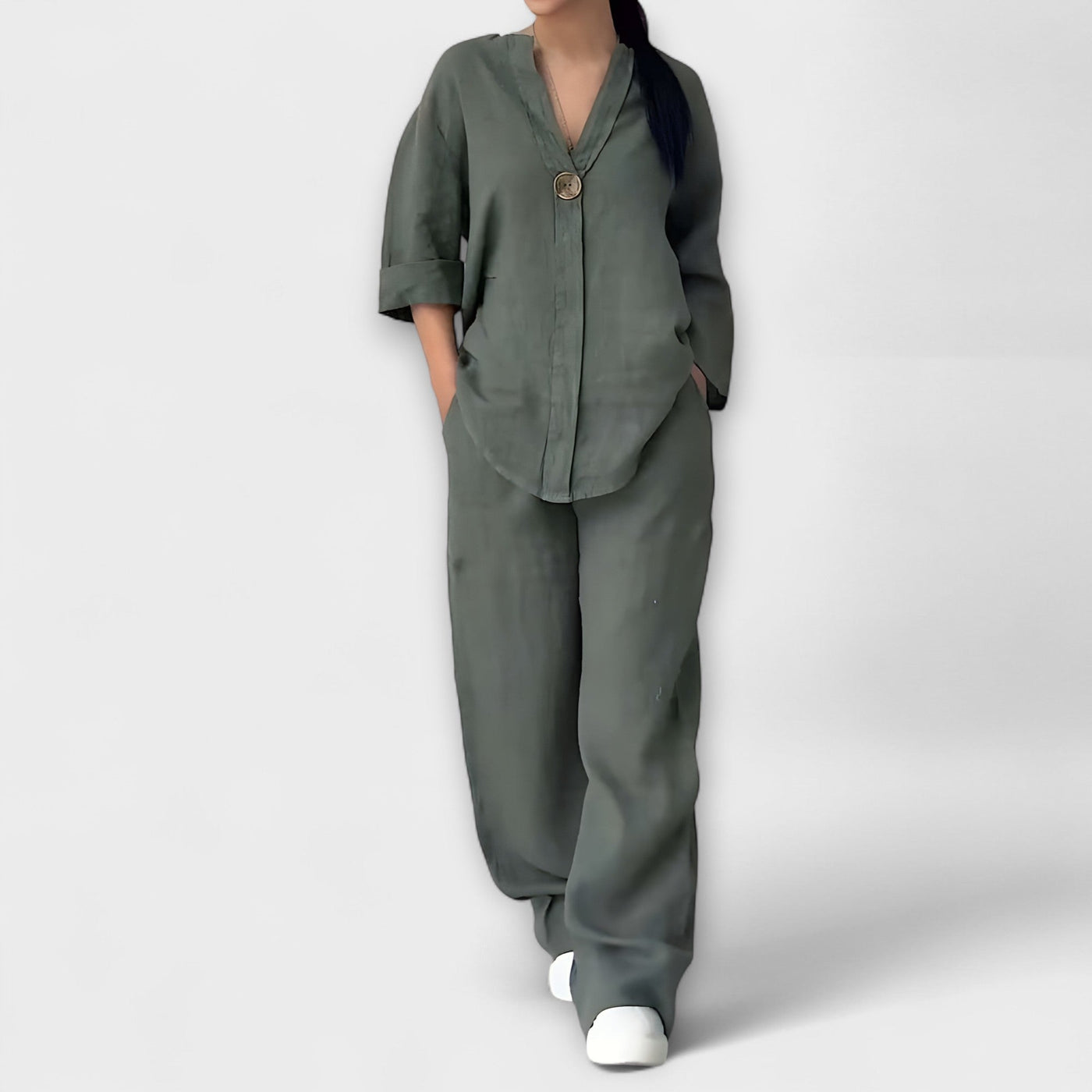 Cristina – Conjunto de Lino para Mujeres