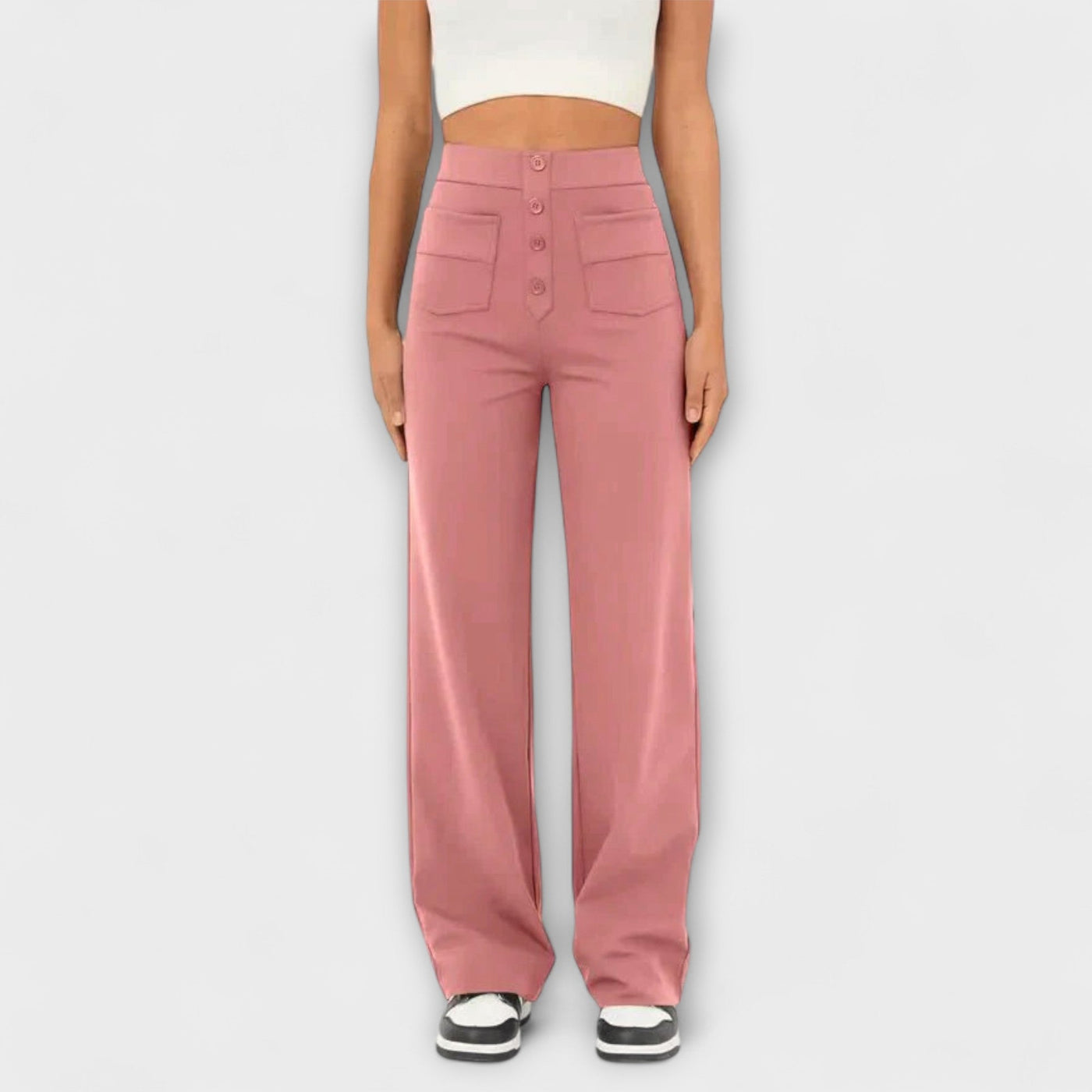 Alice – Pantalones de Ocio de Cintura Alta Elásticos