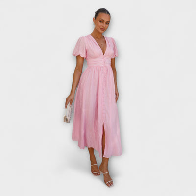 Enrica – Maxivestido con escote en V