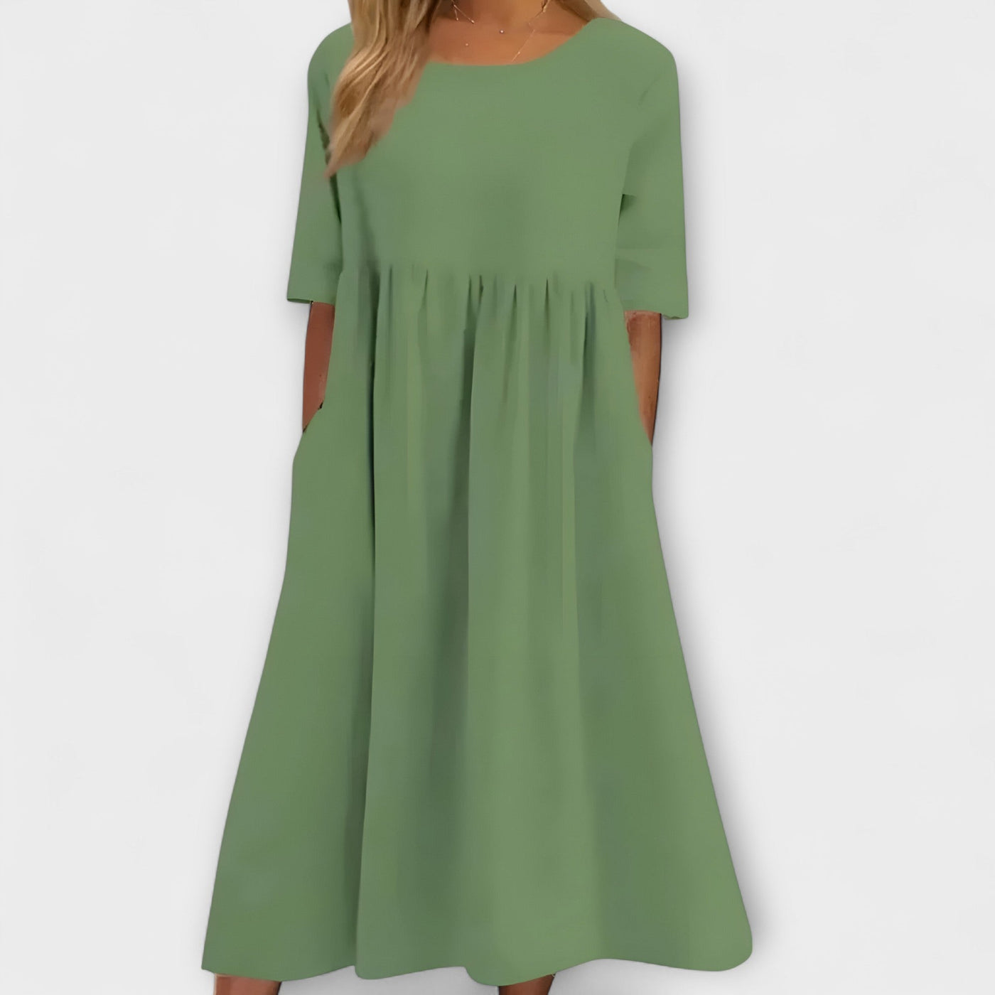 Aria – Vestido de algodón con corte holgado