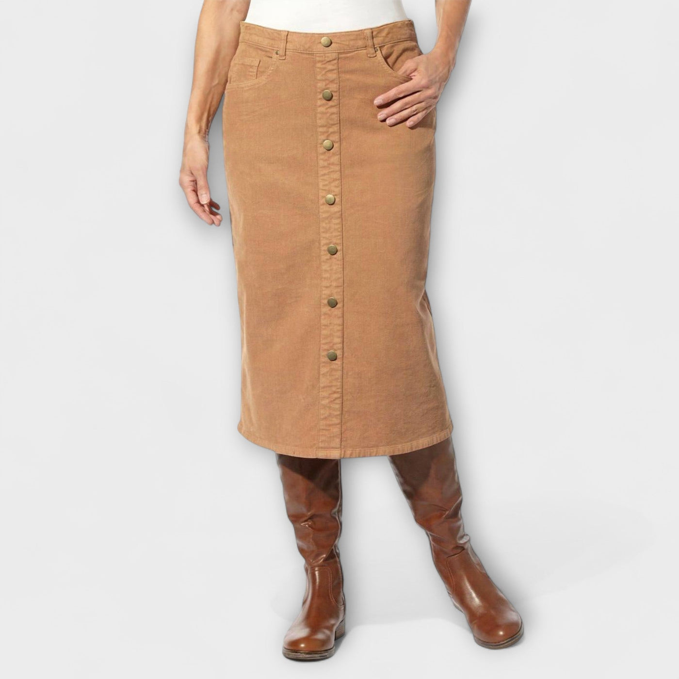 Cristina – Falda de pana clásica