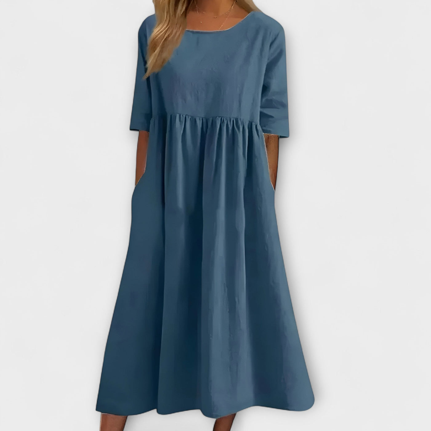 Aria – Vestido de algodón con corte holgado