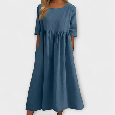 Aria – Vestido de algodón con corte holgado