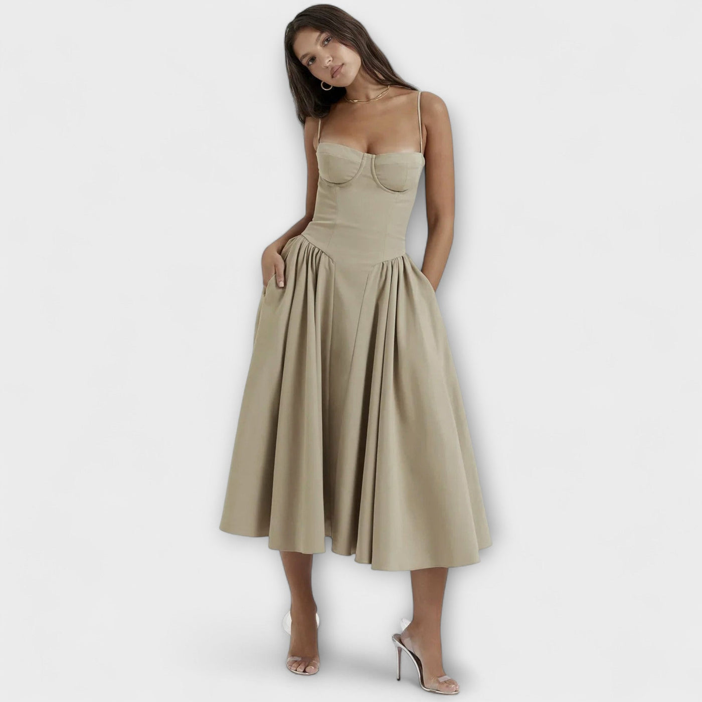 Gemma – Vestido de Corsé Sin Mangas