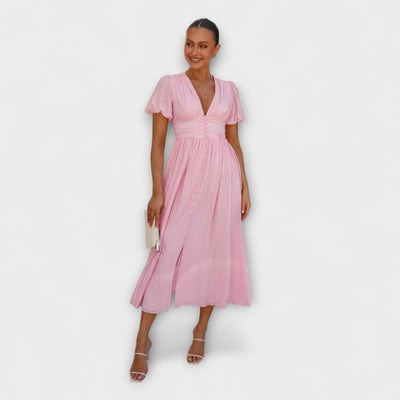 Enrica – Maxivestido con escote en V