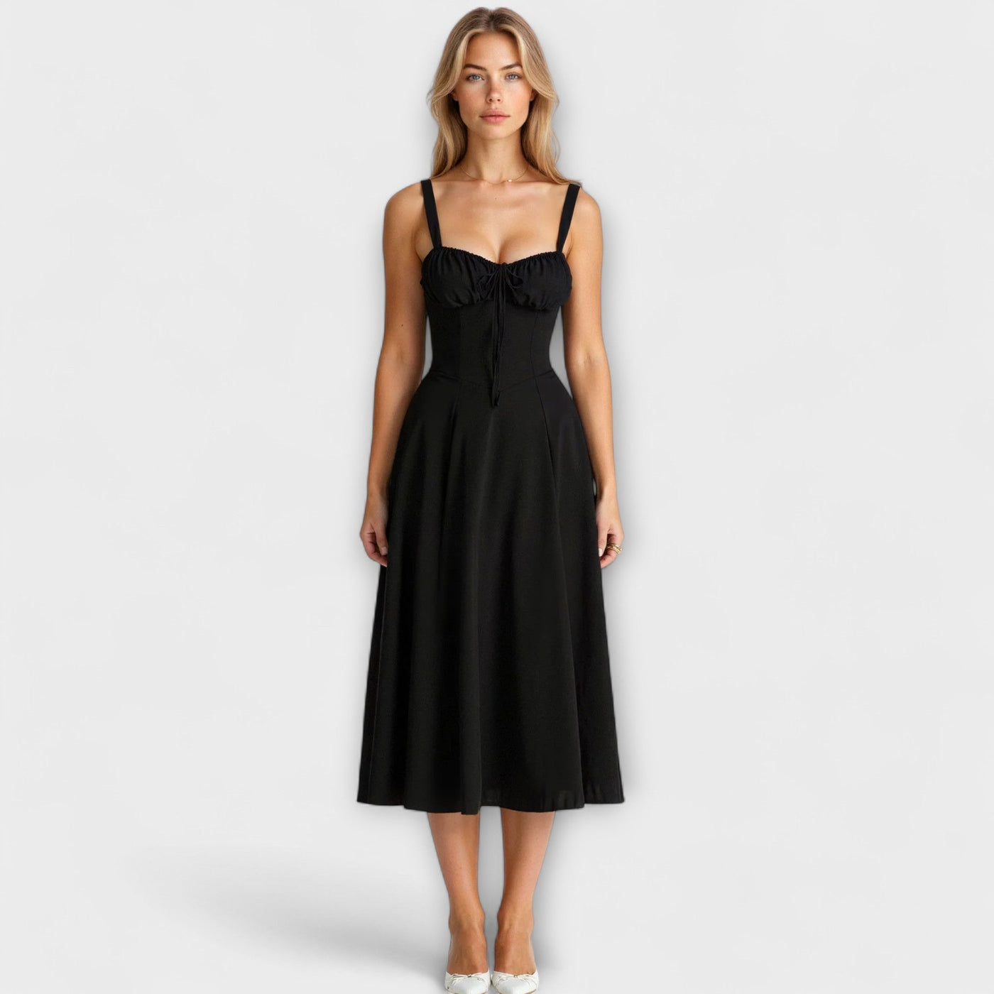 Sofia – Vestido Midi con Corsé